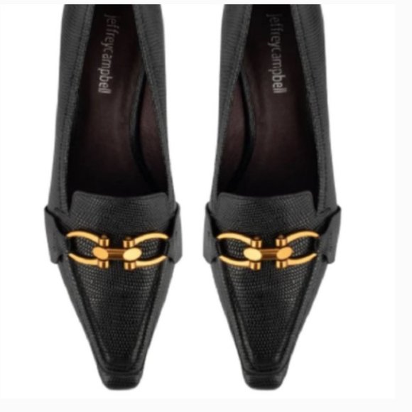 Jeffrey Campbell Shoes - Jeffrey Campbell hysteric heels black lizard NWT